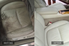 leather cleaning before and after